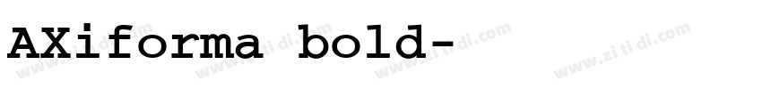AXiforma bold字体转换